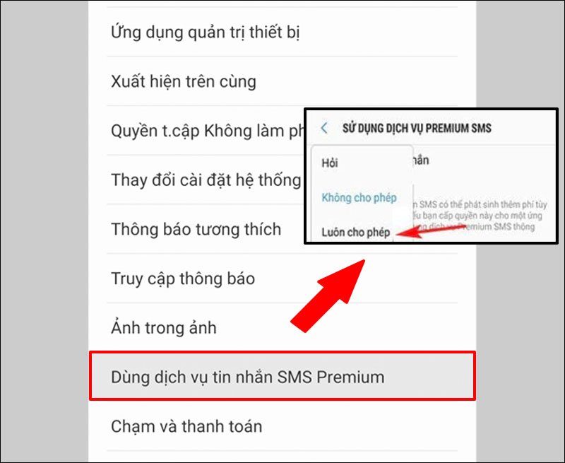 K&iacute;ch hoạt dịch vụ tin nhắn SMS Premium